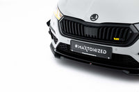 Maxton Design spoiler versiunea 4 pentru bara fata RS a Skoda Octavia Liftback si break (2020-2024), negru lac