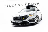 Maxton Design spoiler versiunea 5 pentru bara fata RS a Skoda Octavia Liftback si break (2020-2024), negru lac