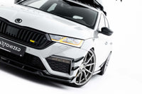 Maxton Design spoiler versiunea 5 pentru bara fata RS a Skoda Octavia Liftback si break (2020-2024), negru lac