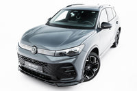 Spoiler Maxton Design versiunea 1 pentru bara fata R Line a Volkswagen Tiguan MK3 dupa 2024, negru lacuit