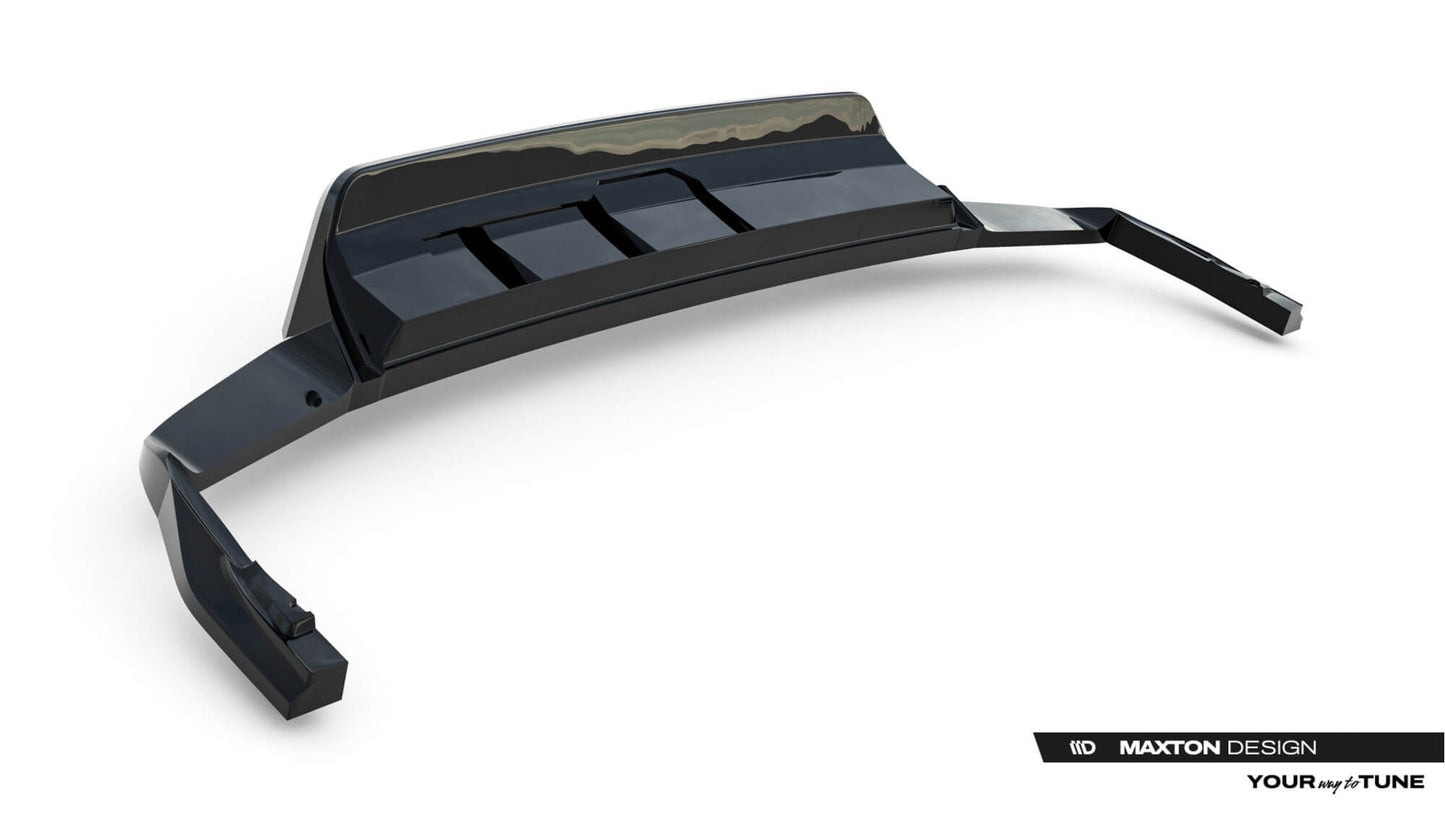 Maxton Design spoiler pentru bara spate R‑Line a Volkswagen Touareg Mk3 facelift (dupa 2023), negru lacuit