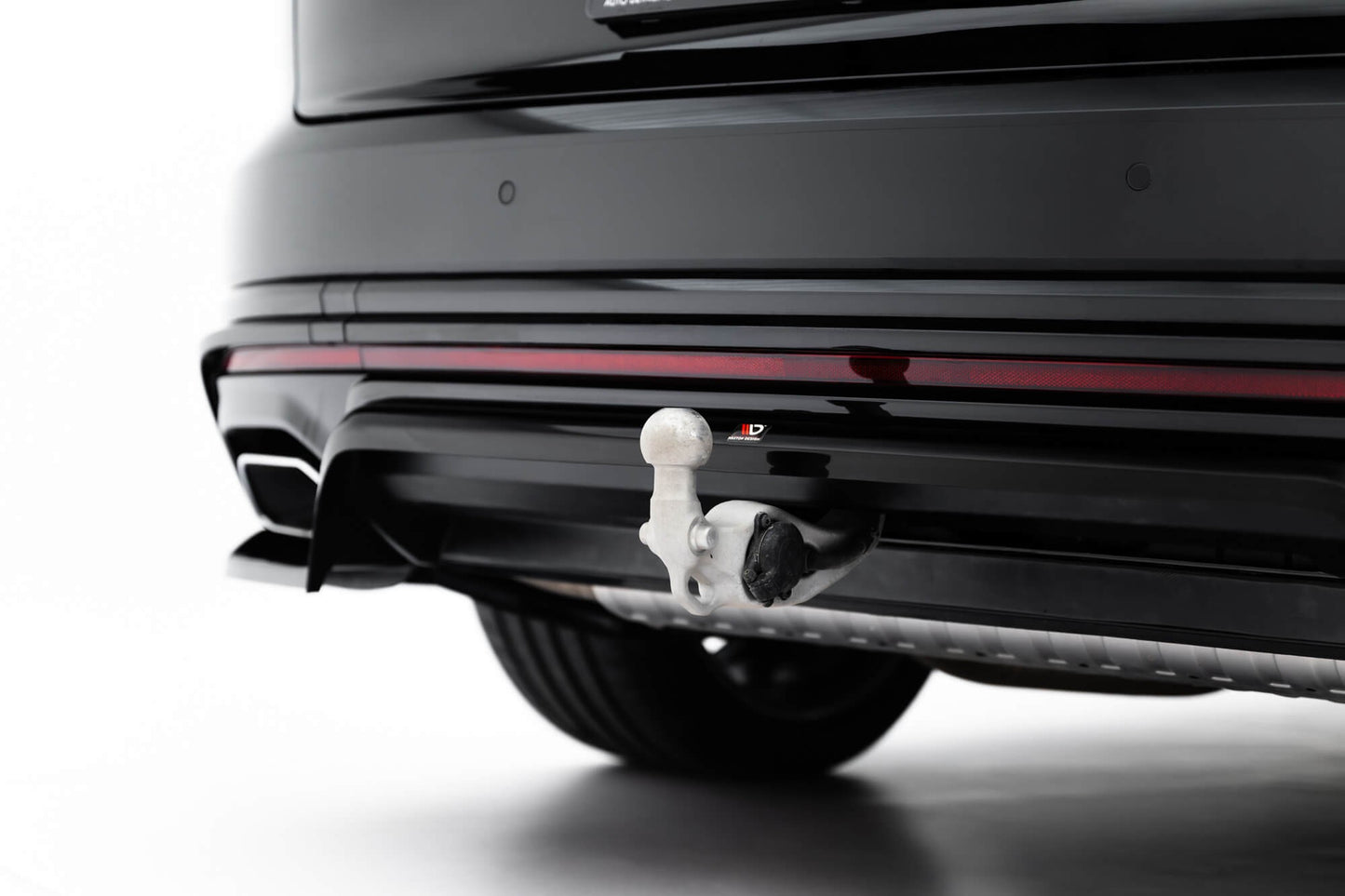 Maxton Design spoiler pentru bara spate R‑Line a Volkswagen Touareg Mk3 facelift (dupa 2023), negru lacuit