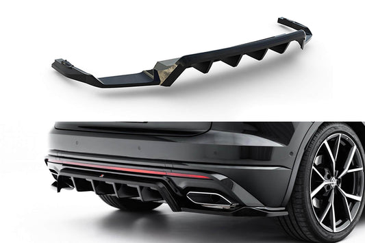 Maxton Design spoiler pentru bara spate R‑Line a Volkswagen Touareg Mk3 facelift (dupa 2023), negru lacuit