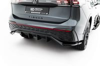 Spoiler Maxton Design pentru bara spate R Line a Volkswagen Tiguan dupa 2024, negru lacuit, spoilerul este compatibil si cu modelul cu bara de remorcare