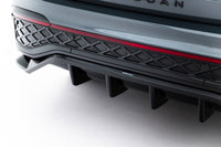 Spoiler Maxton Design pentru bara spate R Line a Volkswagen Tiguan dupa 2024, negru lacuit, spoilerul este compatibil si cu modelul cu bara de remorcare