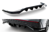 Spoiler Maxton Design pentru bara spate R Line a Volkswagen Tiguan dupa 2024, negru lacuit, spoilerul este compatibil si cu modelul cu bara de remorcare