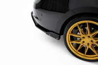 Insertii laterale + elemente aerodinamice suplimentare Maxton Design versiunea 4 pentru bara spate a Skoda Octavia RS (dupa 2020), lac negru
