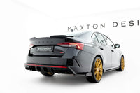 Insertii laterale + elemente aerodinamice suplimentare Maxton Design versiunea 4 pentru bara spate a Skoda Octavia RS (dupa 2020), lac negru
