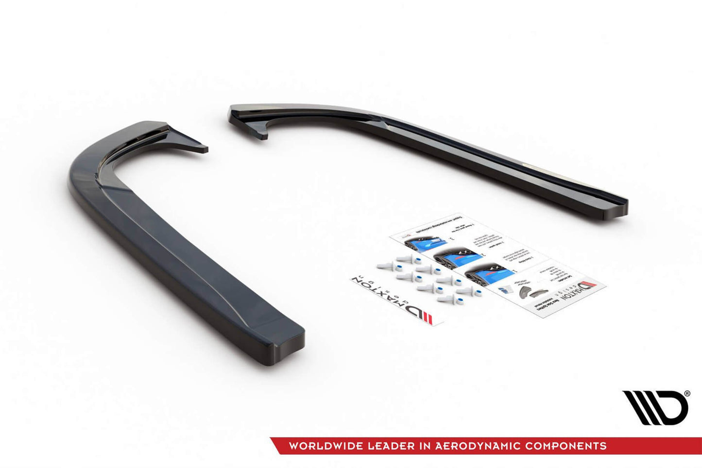 Maxton Design Side Skirts for Skoda Octavia (2016-2020) Standard Rear Bumper, Gloss Black