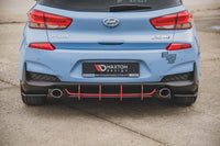 Extensii laterale Maxton Design tip Racing pentru bara spate N a Hyundai i30 hatchback (2017-), negru mat