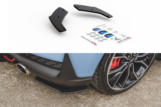Extensii laterale Maxton Design tip Racing pentru bara spate N a Hyundai i30 hatchback (2017-), negru mat