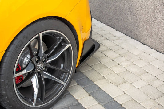 Extensii laterale Maxton Design versiunea 1 pentru bara spate a Toyota Supra (2019+), culoare carbon