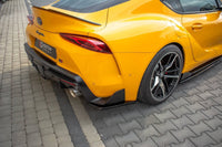 Maxton Design side skirts version 1 for Toyota Supra (2019+) rear bumper, carbon color
