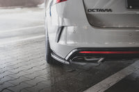 Extensii laterale Maxton Design versiunea 1 pentru bara spate RS a Skoda Octavia (dupa 2020), culoare carbon