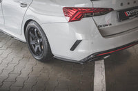 Extensii laterale Maxton Design versiunea 1 pentru bara spate RS a Skoda Octavia (dupa 2020), culoare carbon