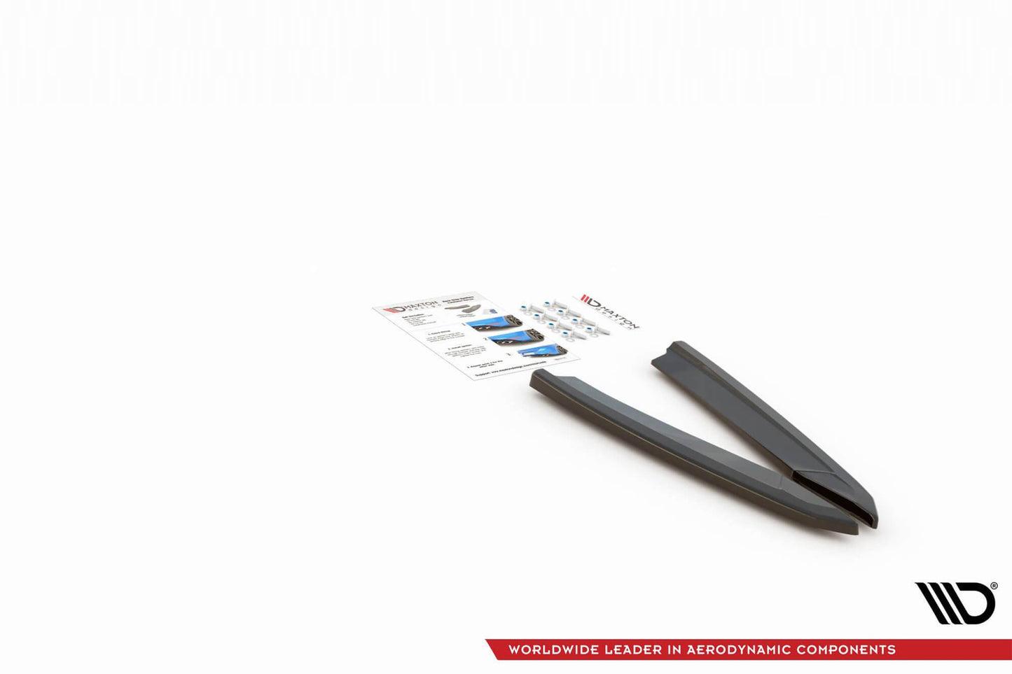 Extensii laterale Maxton Design versiunea 1 pentru bara spate RS a Skoda Octavia (dupa 2020), culoare carbon