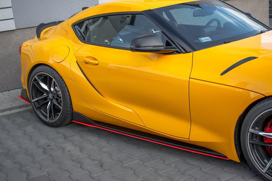 Extensii laterale Maxton Design versiunea 2 pentru bara spate a Toyota Supra (2019+), negru mat