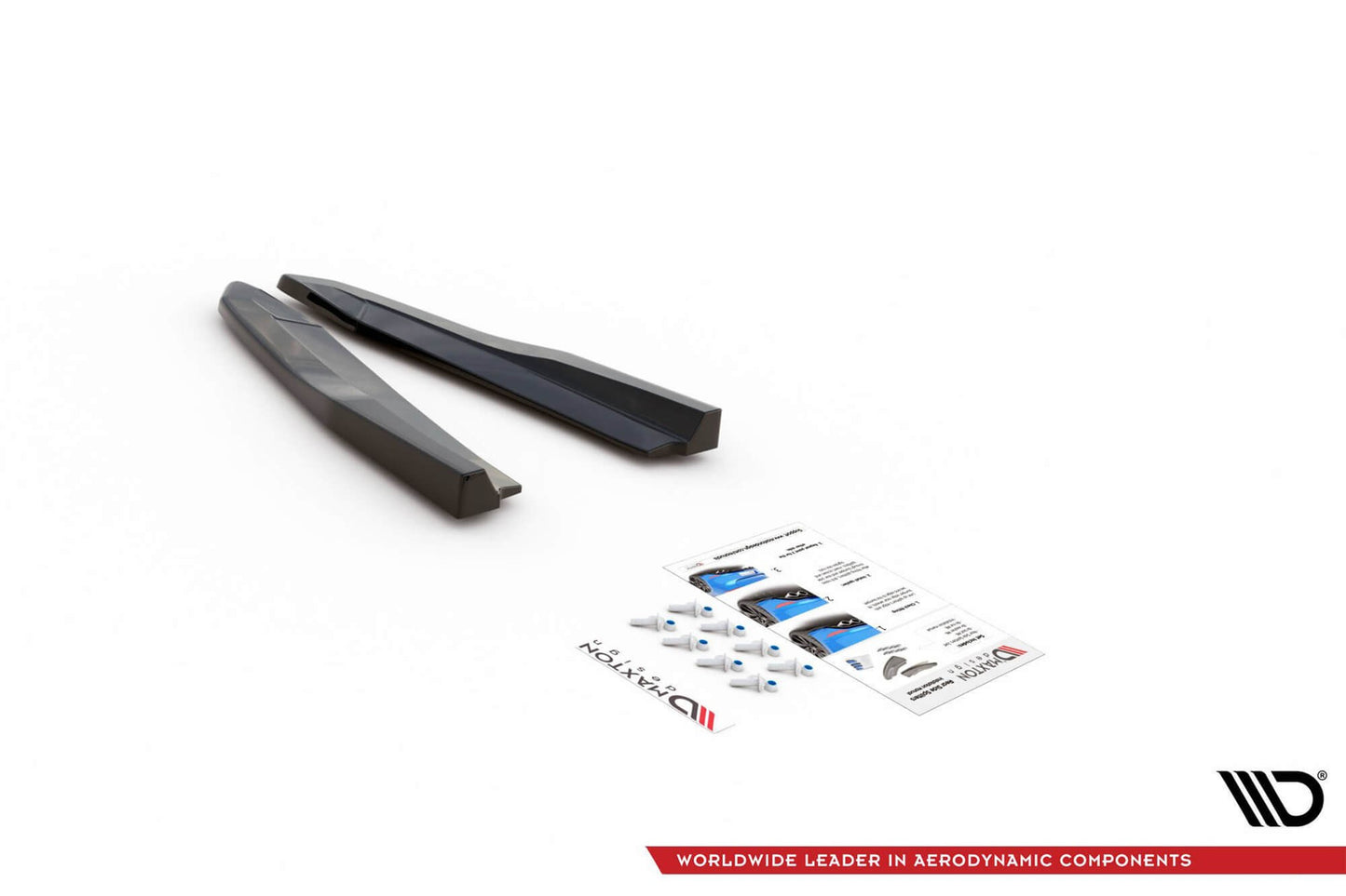 Extensii laterale Maxton Design versiunea 3 pentru bara spate RS a Skoda Octavia (dupa 2020), culoare carbon