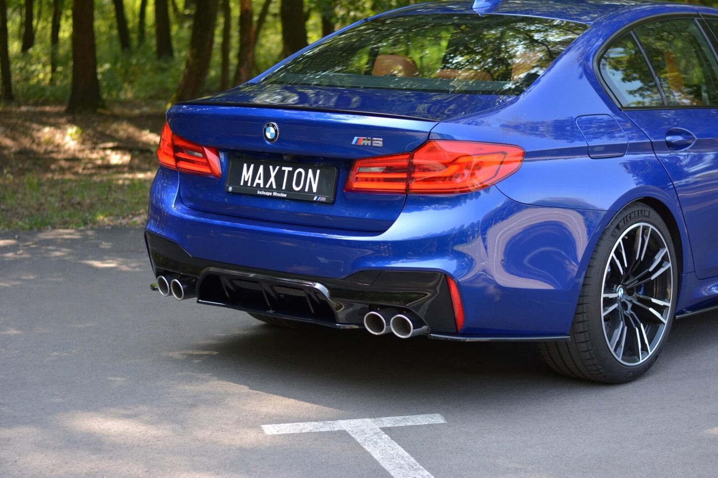 Extensii laterale Maxton Design pentru bara spate M5 BMW Seria 5 F90 (2017+),  lac negru