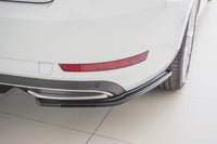 Maxton Design side extensions for Skoda Superb hatchback, break (station wagon) rear bumper after 2019, glossy black