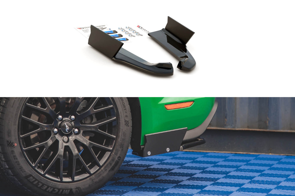 Maxton Design insert diffuser bara spate (canards) GT pentru Ford Mustang dupa 2017, negru mat