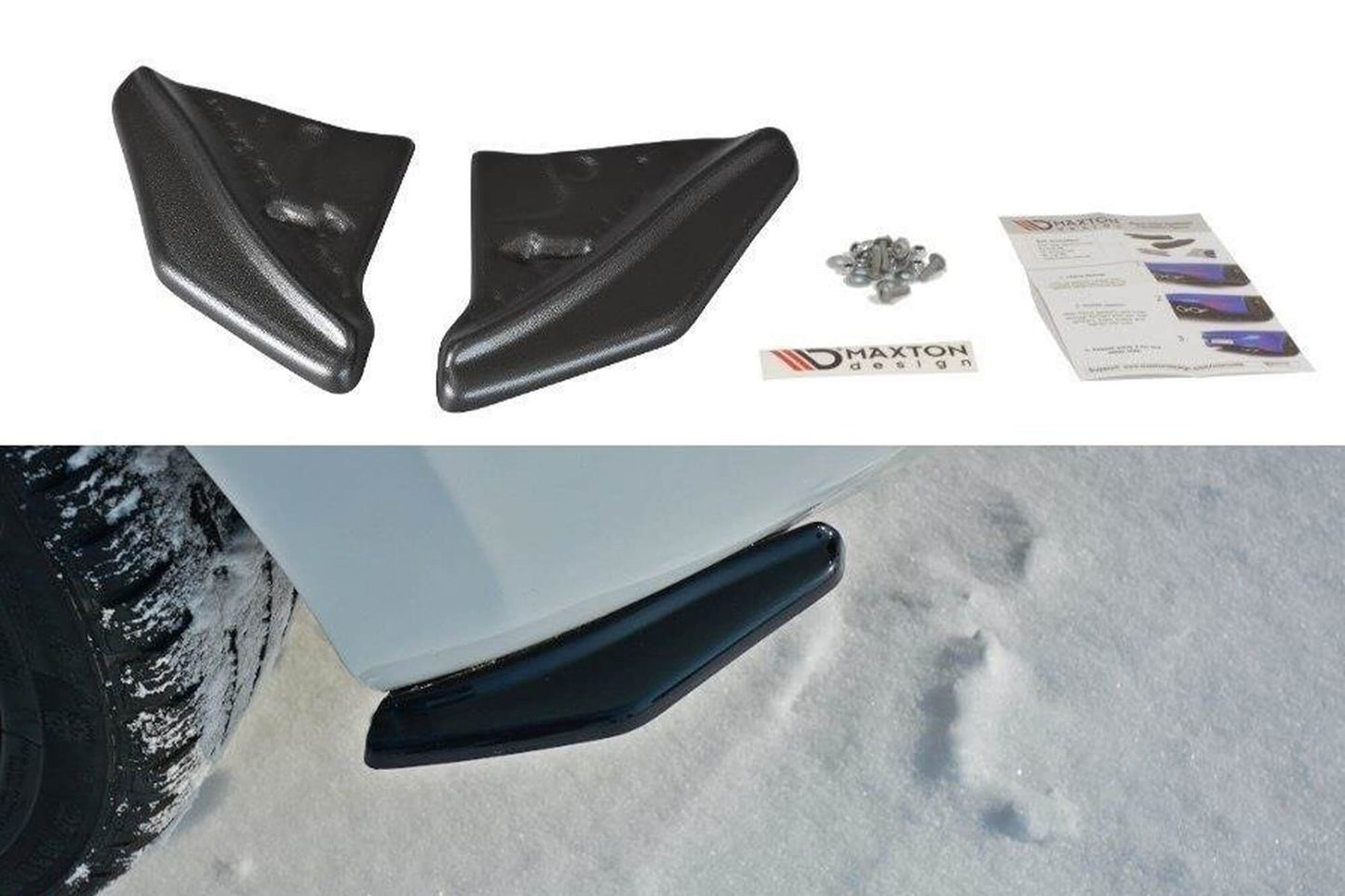 Extensii laterale Maxton Design pentru bara spate GT a Kia Ceed (2013-2018), culoare carbon