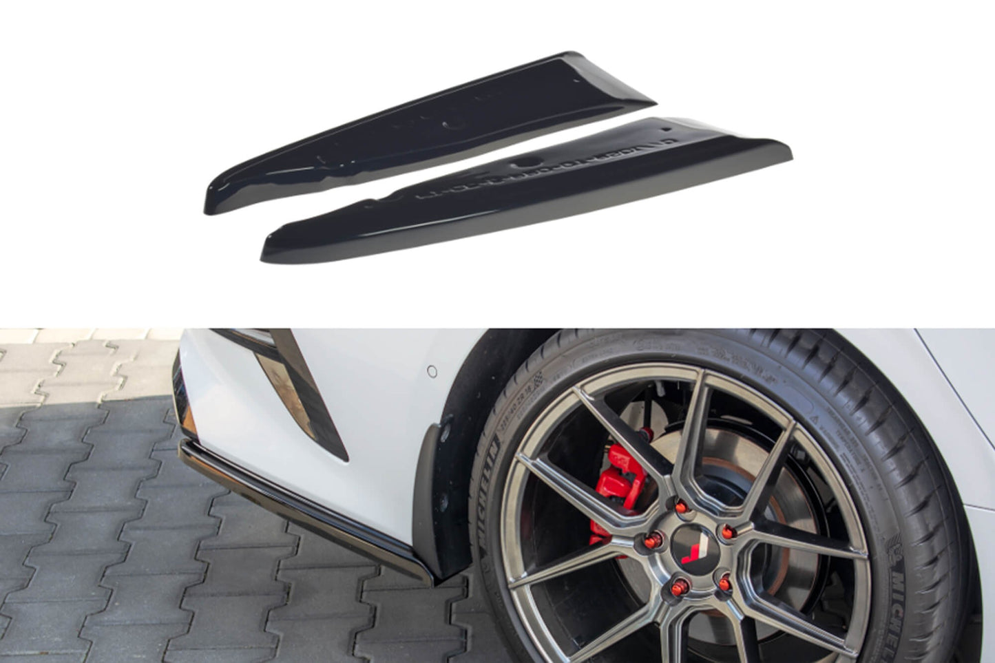 Inserții laterale Maxton Design pentru bara spate GT a Kia Pro Ceed (2018-), negru mat