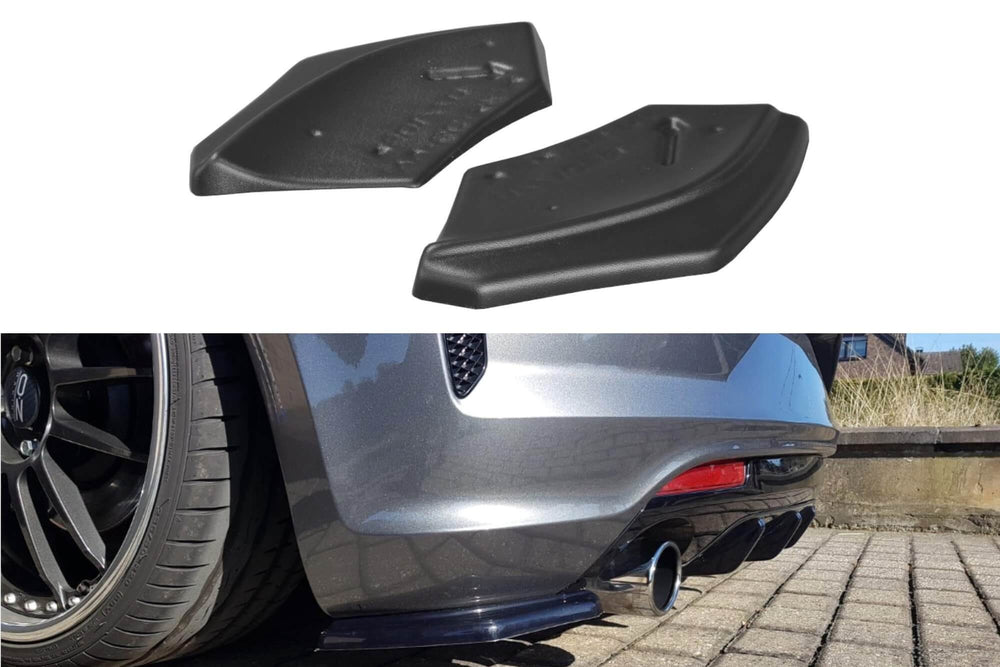 Extensii laterale Maxton Design pentru bara spate R la VW Scirocco (2014-2017), negru mat