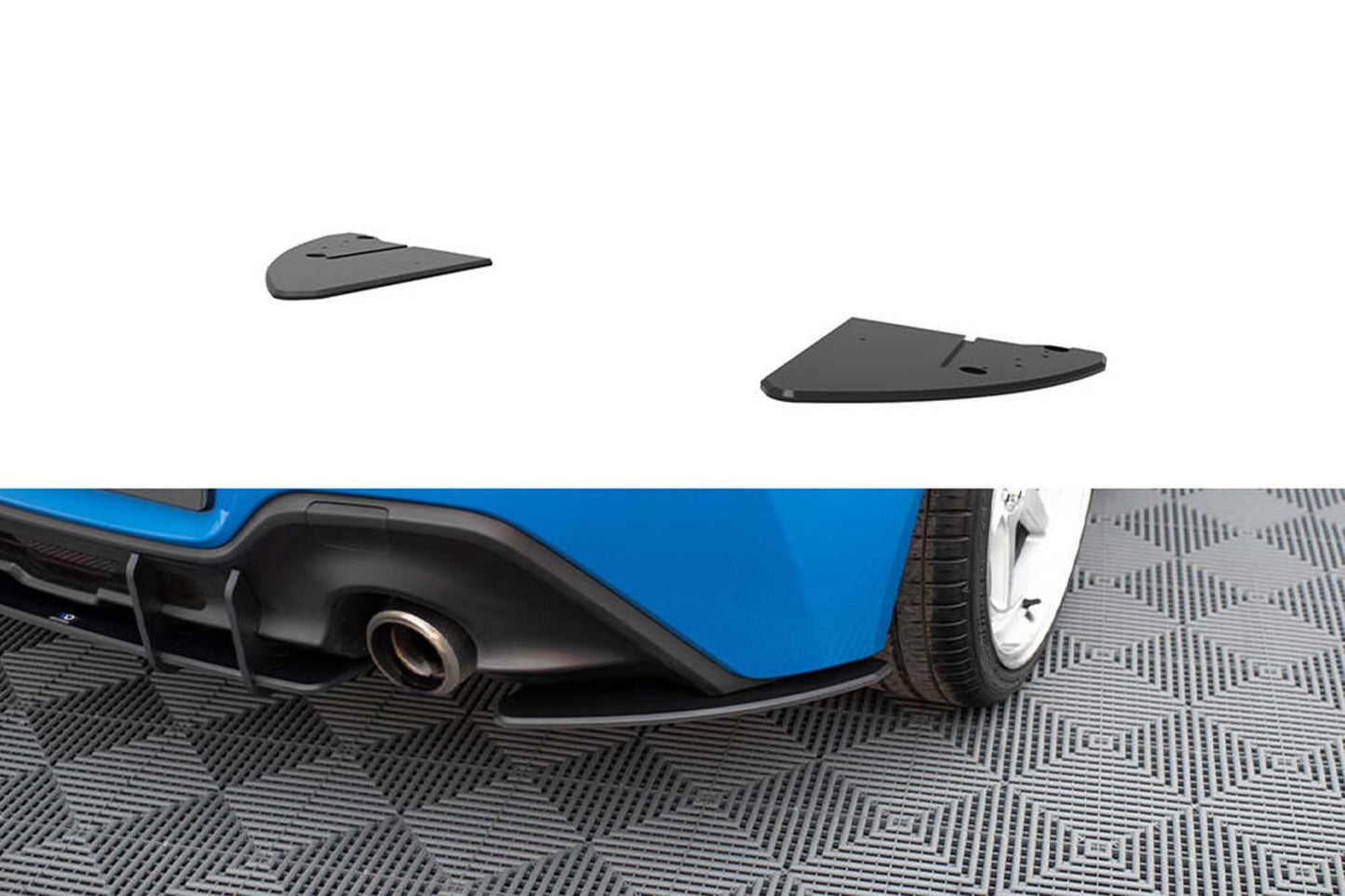 Extensii laterale Maxton Design versiunea 1 pentru bara spate Toyota GR86 (după 2021), negru mat