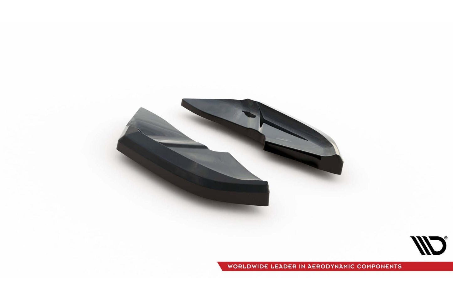 Extensii laterale Maxton Design versiunea 1 pentru bara spate a Volkswagen Scirocco (2014-2017), lac negru