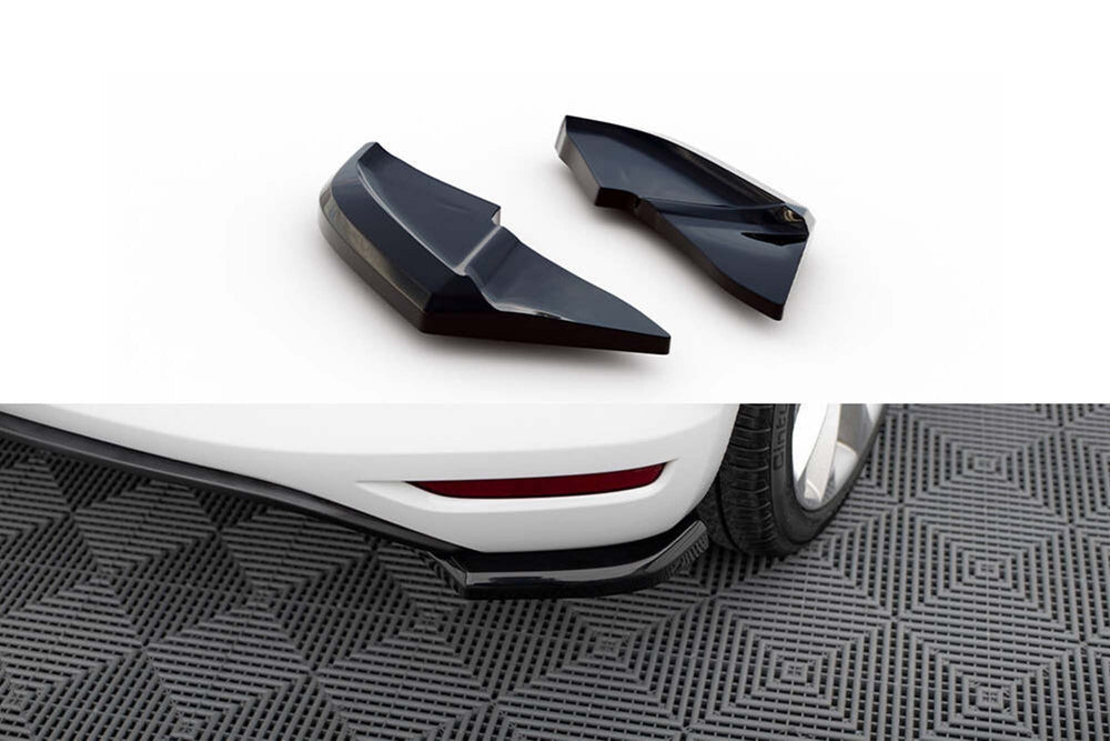 Extensii laterale Maxton Design versiunea 1 pentru bara spate a Volkswagen Scirocco (2014-2017), lac negru