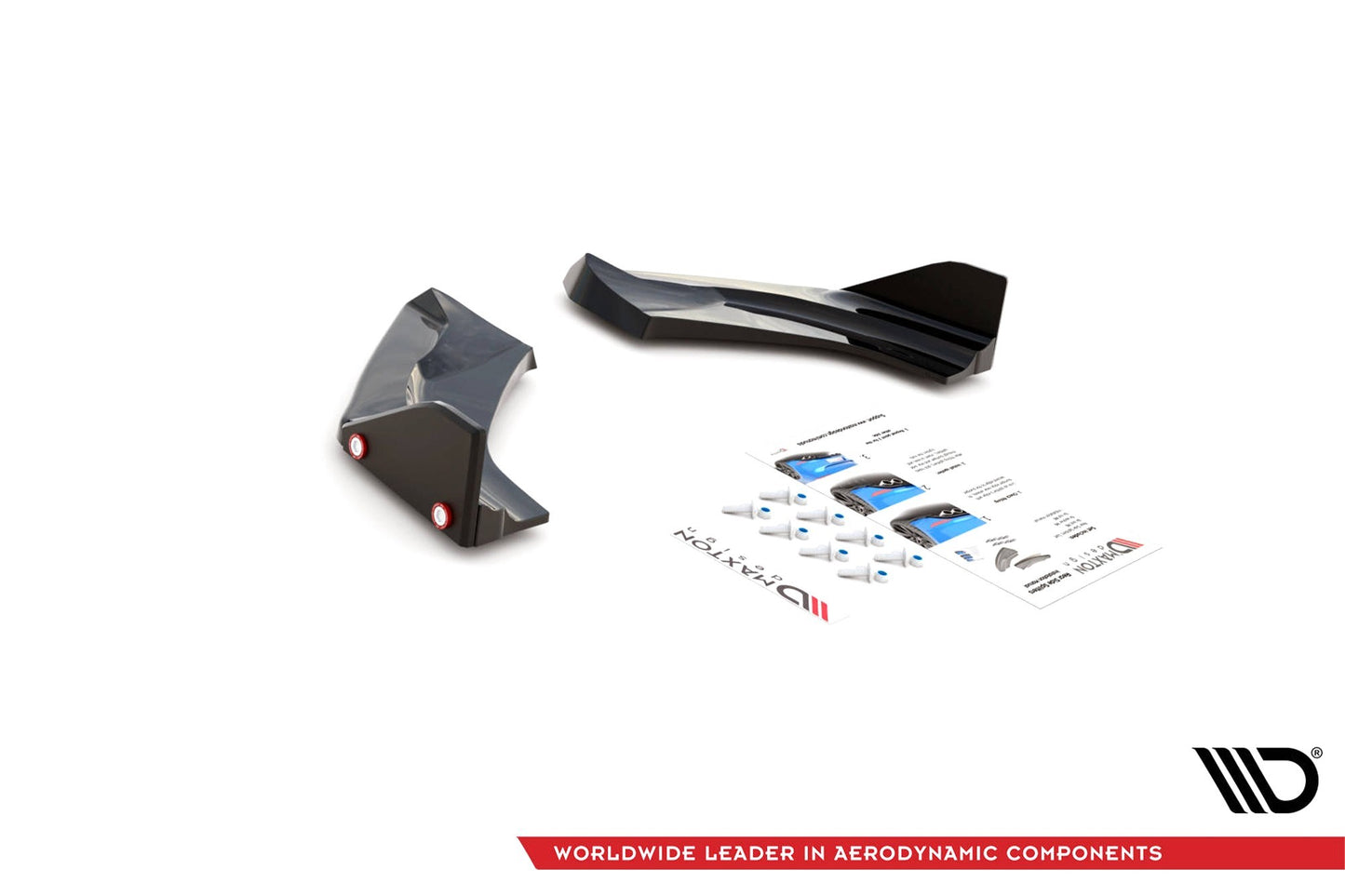 Extensii laterale Maxton Design versiunea 1 pentru bara spate N-Line a Hyundai i30 hatchback (2020-), negru lac