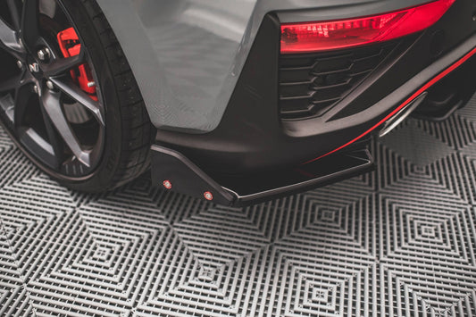 Extensii laterale Maxton Design versiunea 1 pentru bara spate N-Line a Hyundai i30 hatchback (2020-), culoare carbon