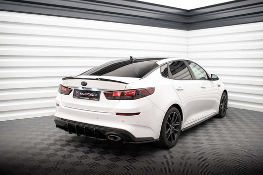 Extensii laterale Maxton Design versiune 2 pentru bara spate a Kia Optima Mk4 (2018-2020), lac negru