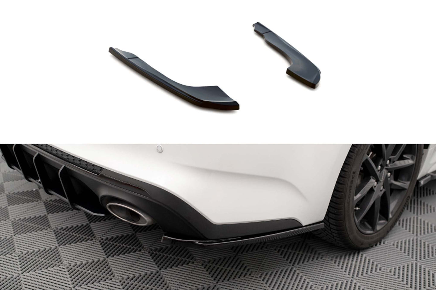 Maxton Design - Extensii laterale V2 pentru bara spate Kia Optima Mk4 (2018-2020), finisaj carbon