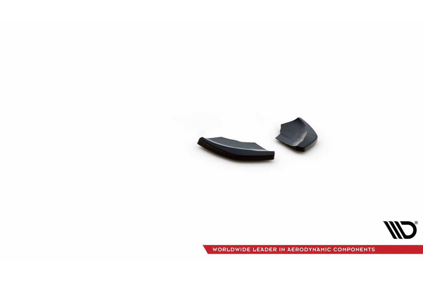 Extensii laterale Maxton Design versiunea 2 pentru bara spate a Volkswagen Scirocco R (2008-2014), lac negru