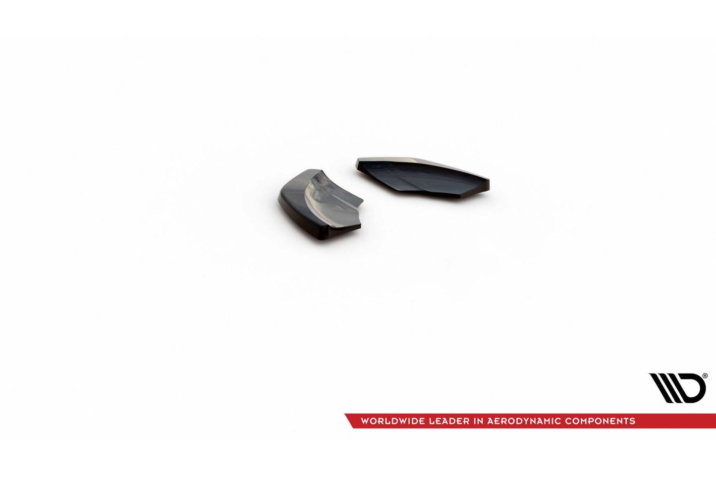 Extensii laterale Maxton Design versiunea 2 pentru bara spate a Volkswagen Scirocco R (2008-2014), lac negru