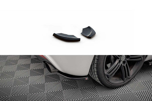 Extensii laterale Maxton Design versiunea 2 pentru bara spate a Volkswagen Scirocco R (2008-2014), lac negru