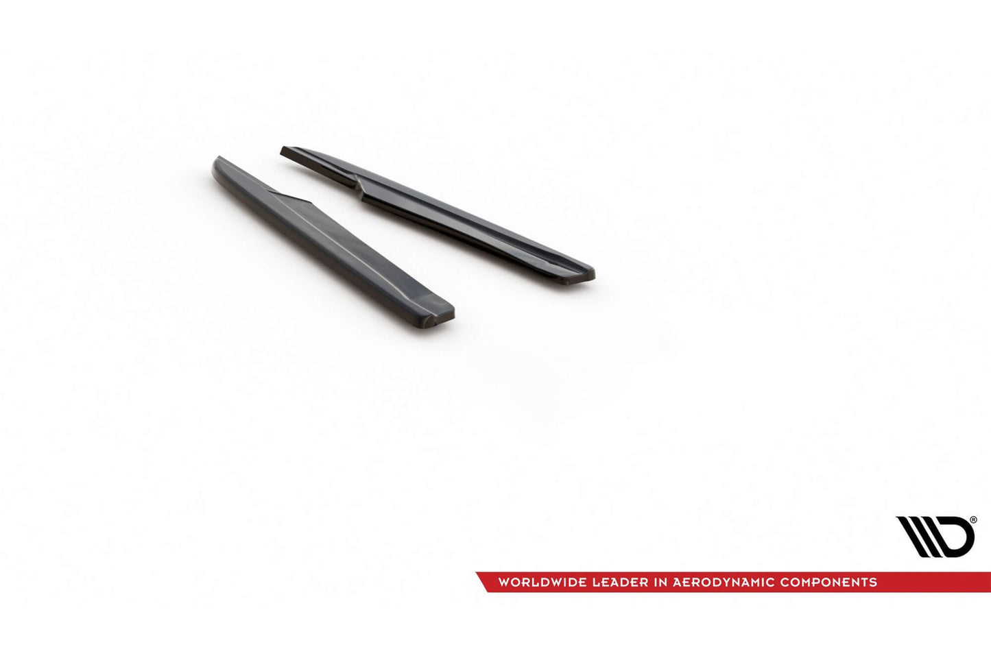 Extensii laterale Maxton Design versiunea 2 pentru bara spate RS a Skoda Octavia hatchback, combi (2013-2019), negru lucios