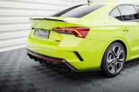 Extensii laterale Maxton Design versiunea 4 pentru bara spate a Skoda Octavia RS (dupa 2020), lac negru