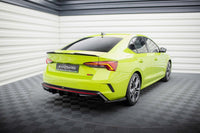Extensii laterale Maxton Design versiunea 4 pentru bara spate a Skoda Octavia RS (dupa 2020), lac negru