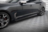 Maxton Design Side Skirts Diffusers for Kia Stinger GT, GT-Line, Standard (2017-2023), Gloss Black