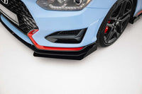 Inserții laterale Maxton Design pentru bara fata a Hyundai Veloster N (2018-2022), negru lac