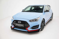 Inserții laterale Maxton Design pentru bara fata a Hyundai Veloster N (2018-2022), negru lac