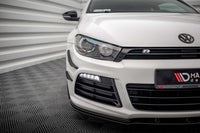 Praguri laterale Maxton Design pentru bara față a Volkswagen Scirocco R 2008-2014, negru mat