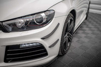 Praguri laterale Maxton Design pentru bara față a Volkswagen Scirocco R 2008-2014, negru mat