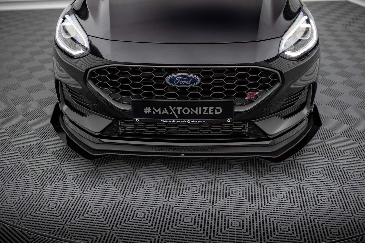 Maxton Design inserturi laterale pentru bara fata a Ford Fiesta ST (dupa 2021), negru lacuit