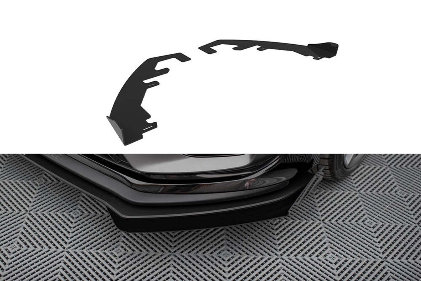 Maxton Design inserturi laterale pentru bara fata a Ford Fiesta ST (dupa 2021), negru lacuit