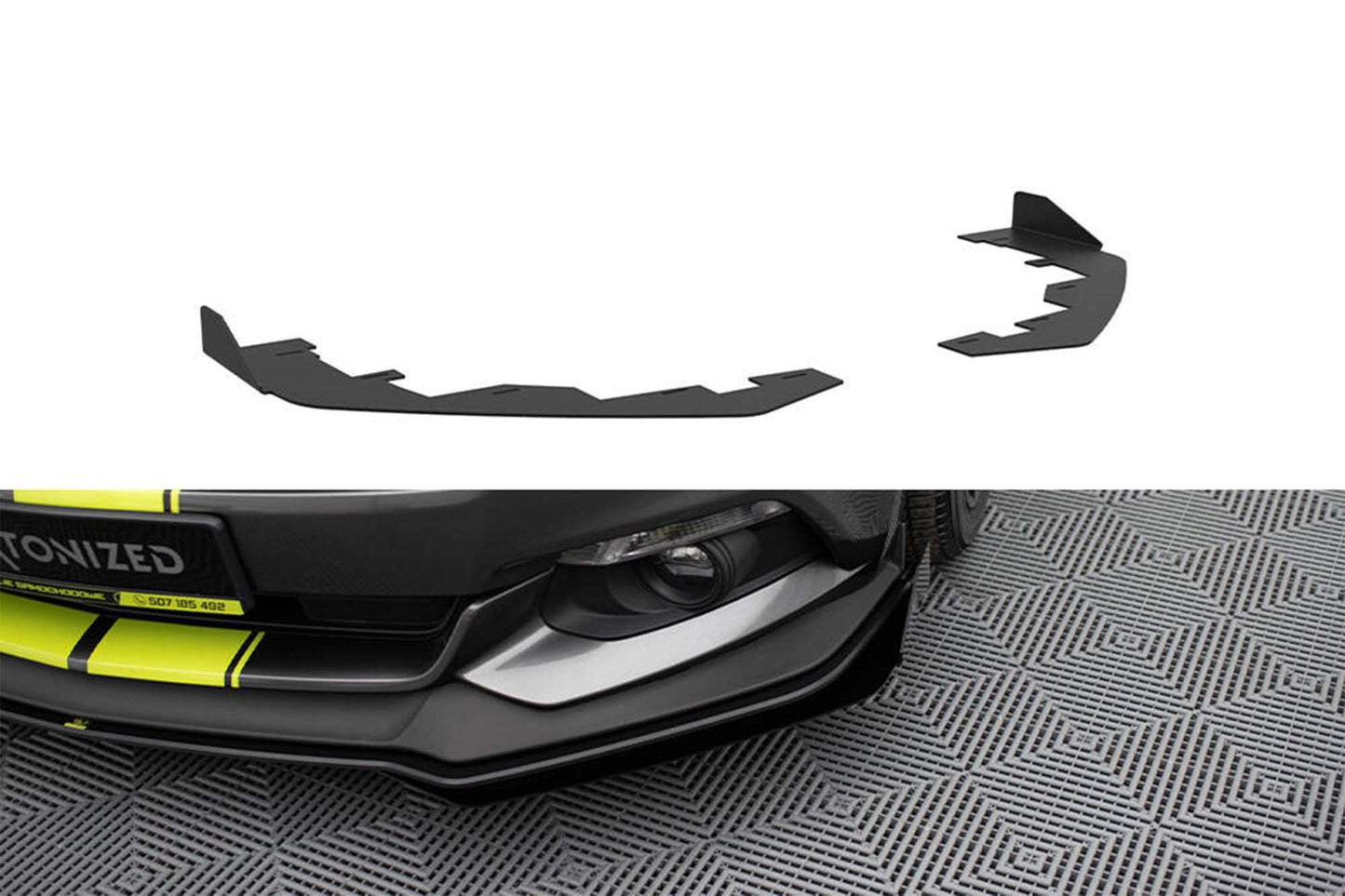 Maxton Design splitter bara fata pentru Ford Mustang GT (2014-2017), negru lucios