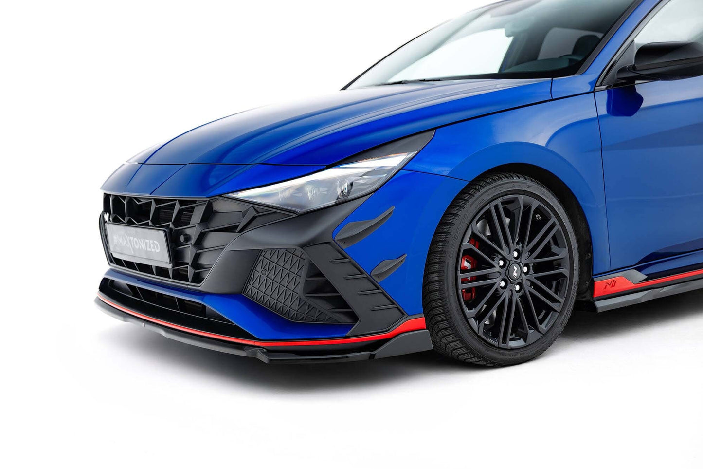 Maxton Design insertii laterale pentru bara fata Hyundai Elantra N (2020-2023), negru lac